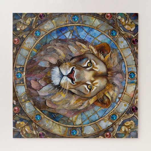 〔占星術の〕十二宮図 – 獅子レオ ジグソーパズル (横)