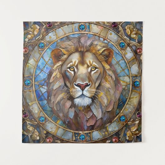 〔占星術の〕十二宮図 – 獅子レオ タペストリー (正面)