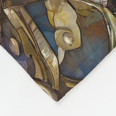 〔占星術の〕十二宮図 – 獅子レオ フリースブランケット (角)