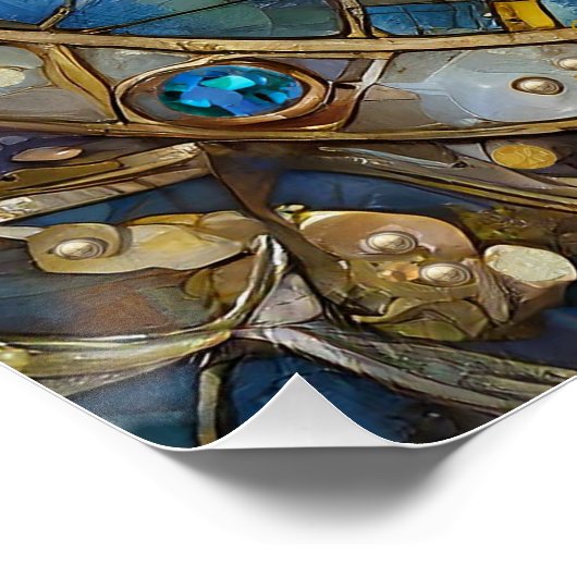 〔占星術の〕十二宮図 – 獅子レオ ポスター (コーナー)