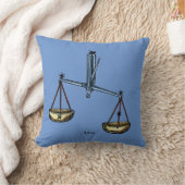 (占星術の)十二宮図: 色の天秤座 クッション (ブランケット)