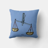 (占星術の)十二宮図: 色の天秤座 クッション (裏面)