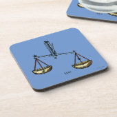 (占星術の)十二宮図: 色の天秤座 コースター (左側)