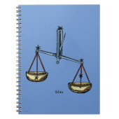 (占星術の)十二宮図: 色の天秤座 ノートブック (正面)