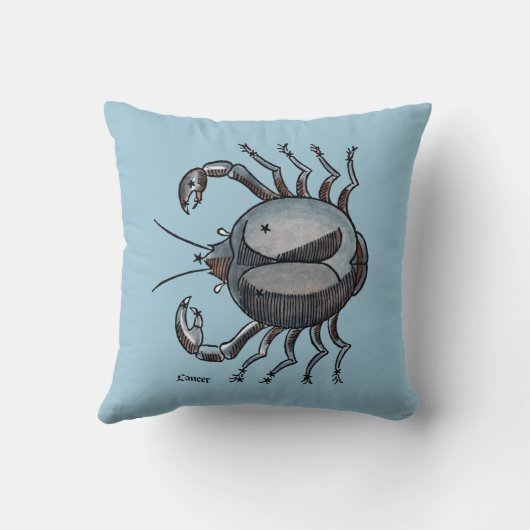 (占星術の)十二宮図: 色の蟹座 クッション (裏面)
