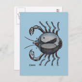 (占星術の)十二宮図: 色の蟹座 ポストカード (正面/裏面)