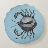 (占星術の)十二宮図: 色の蟹座 ラウンドクッション (裏面)