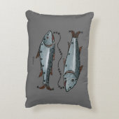 (占星術の)十二宮図: 色の魚類 アクセントクッション (裏面(縦))