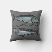 (占星術の)十二宮図: 色の魚類 クッション (裏面)