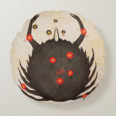 (占星術の)十二宮図: 蟹座、C1350 ラウンドクッション (正面)