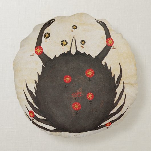 (占星術の)十二宮図: 蟹座、C1350 ラウンドクッション (裏面)