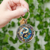 〔占星術の〕十二宮図 – 魚座フィッシュインとヤン キーホルダー (手)