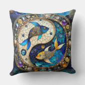 〔占星術の〕十二宮図 – 魚座フィッシュインとヤン クッション (裏面)