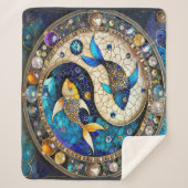 〔占星術の〕十二宮図 – 魚座フィッシュインとヤン シェルパブランケット (正面)