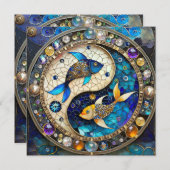 〔占星術の〕十二宮図 – 魚座フィッシュインとヤン シーズンカード (正面/裏面)