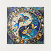 〔占星術の〕十二宮図 – 魚座フィッシュインとヤン タペストリー (正面)