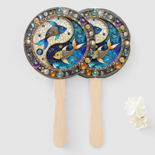 〔占星術の〕十二宮図 – 魚座フィッシュインとヤン ハンドファン (正面&裏面)