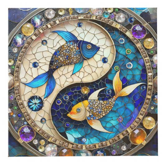 〔占星術の〕十二宮図 – 魚座フィッシュインとヤン フォトキューブ (右)