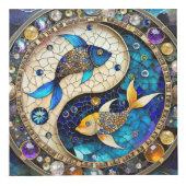 〔占星術の〕十二宮図 – 魚座フィッシュインとヤン フォトキューブ (正面)