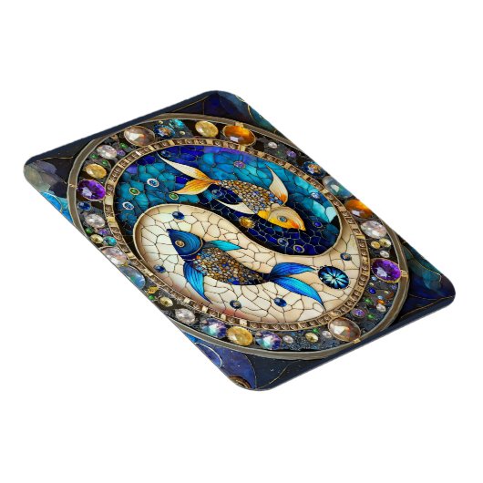 〔占星術の〕十二宮図 – 魚座フィッシュインとヤン マグネット (右側)