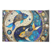 〔占星術の〕十二宮図 – 魚座フィッシュインとヤン 枕カバー (裏面)