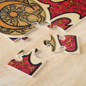 〔占星術の〕十二宮図, 1896 by Alphonseミュシャ ジグソーパズル (側面)