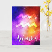 〔占星術の〕十二宮図: Aquarius宇宙飴 カード (黄色い花)