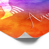 〔占星術の〕十二宮図: Aquarius カラフル Candy Colorsポスター ポスター (角)