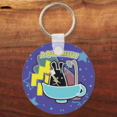 〔占星術の〕十二宮図- AQUARIUS キーホルダー (正面)