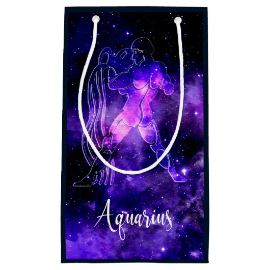 〔占星術の〕十二宮図: Aquarius スモールペーパーバッグ (正面)