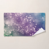 〔占星術の〕十二宮図: Aquarius Blue & Purple宇宙デザイン バスタオルセット (ハンドタオル)