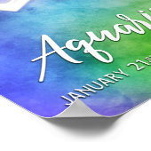 〔占星術の〕十二宮図: Aquarius Datesポスター ポスター (角)