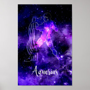 〔占星術の〕十二宮図: Aquarius Poster ポスター