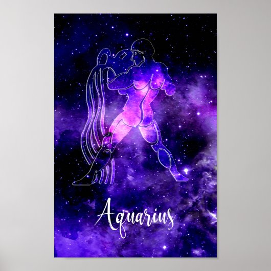 〔占星術の〕十二宮図: Aquarius Poster ポスター (正面)
