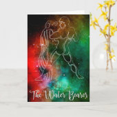 〔占星術の〕十二宮図: Aquarius 'The Water Bearer' カード (黄色い花)