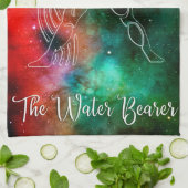 〔占星術の〕十二宮図: Aquarius 'The Water Bearer' キッチンタオル (折り畳み)
