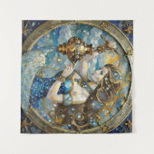 〔占星術の〕十二宮図- Aquarius The Water Bearer タペストリー (正面(横))