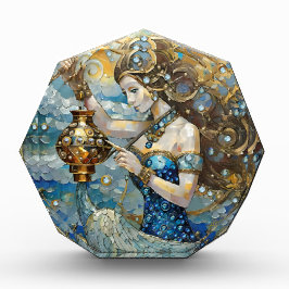 〔占星術の〕十二宮図- Aquarius The Water Bearer フォトブロック