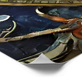 〔占星術の〕十二宮図- Aquarius The Water Bearer ポスター (角)