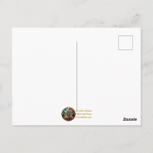 〔占星術の〕十二宮図- Aquarius The Water Bearer ポストカード (裏面)