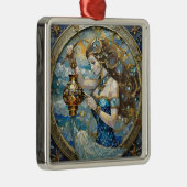 〔占星術の〕十二宮図- Aquarius The Water Bearer メタルオーナメント (右)