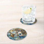 〔占星術の〕十二宮図- Aquarius The Water Bearer ラウンドペーパーコースター (インサイチュ)