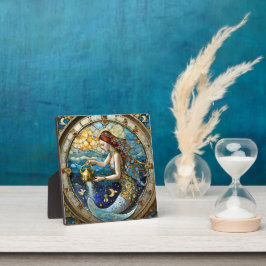 〔占星術の〕十二宮図- Aquarius The Water Bearer Mermaid フォトプラーク