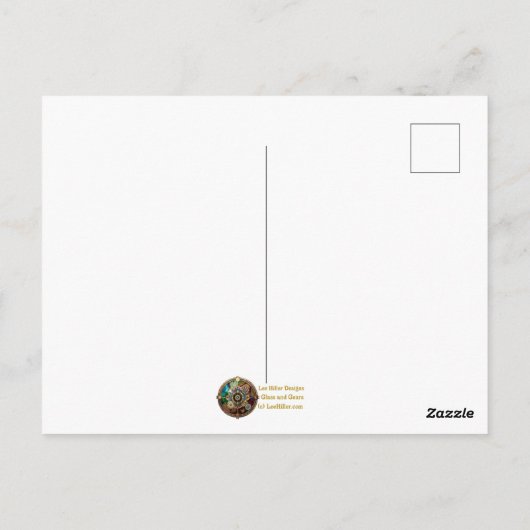 〔占星術の〕十二宮図- Aquarius The Water Bearer Mermaid ポストカード (裏面)