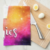 〔占星術の〕十二宮図: Aries宇宙キャンディ キッチンタオル (四つ折り)