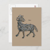 〔占星術の〕十二宮図: Aries, 1482 ポストカード (正面/裏面)