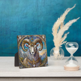 〔占星術の〕十二宮図- Aries The Ram フォトプラーク