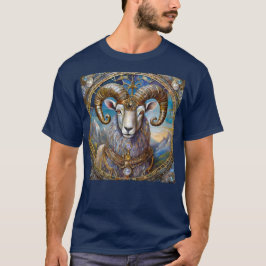 〔占星術の〕十二宮図- Aries The Ram Tシャツ