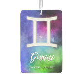 〔占星術の〕十二宮図: Geminiの日付 カーエアーフレッシュナー (裏面)