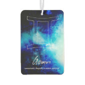 〔占星術の〕十二宮図: Gemini特性 カーエアーフレッシュナー (裏面)